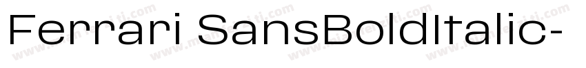 Ferrari SansBoldItalic字体转换
